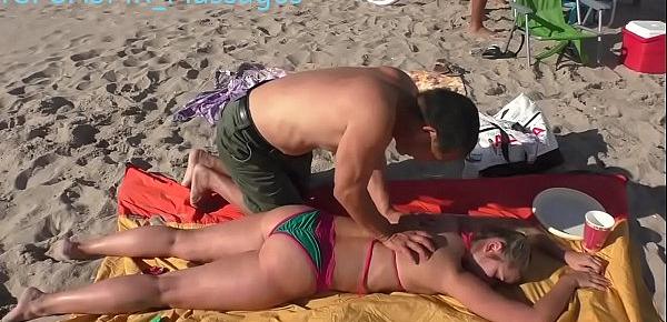  Beach Boobs, Body and Feet Massage (HOT RUSSIAN)